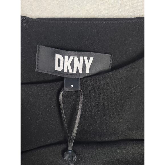 DKNY women's sleveless cut-out peplum top black Size Small Matrix minimalist - Picture 8 of 8